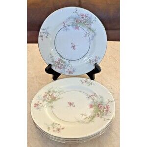 Set of 4 Theodore Haviland New York Apple Blossom 6 3/8" Bread Dessert Plates